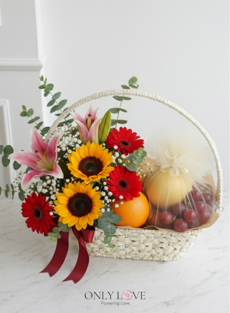 F14 Fruits & Flowers Basket