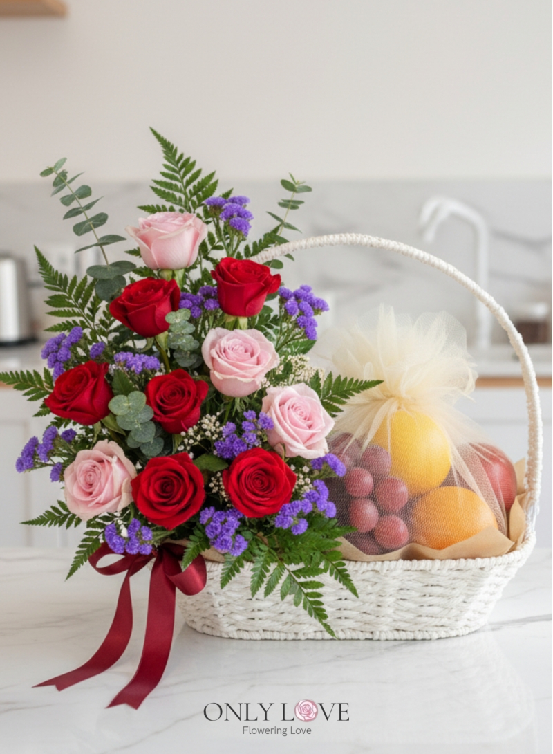 F36 Fruits & Flowers Basket