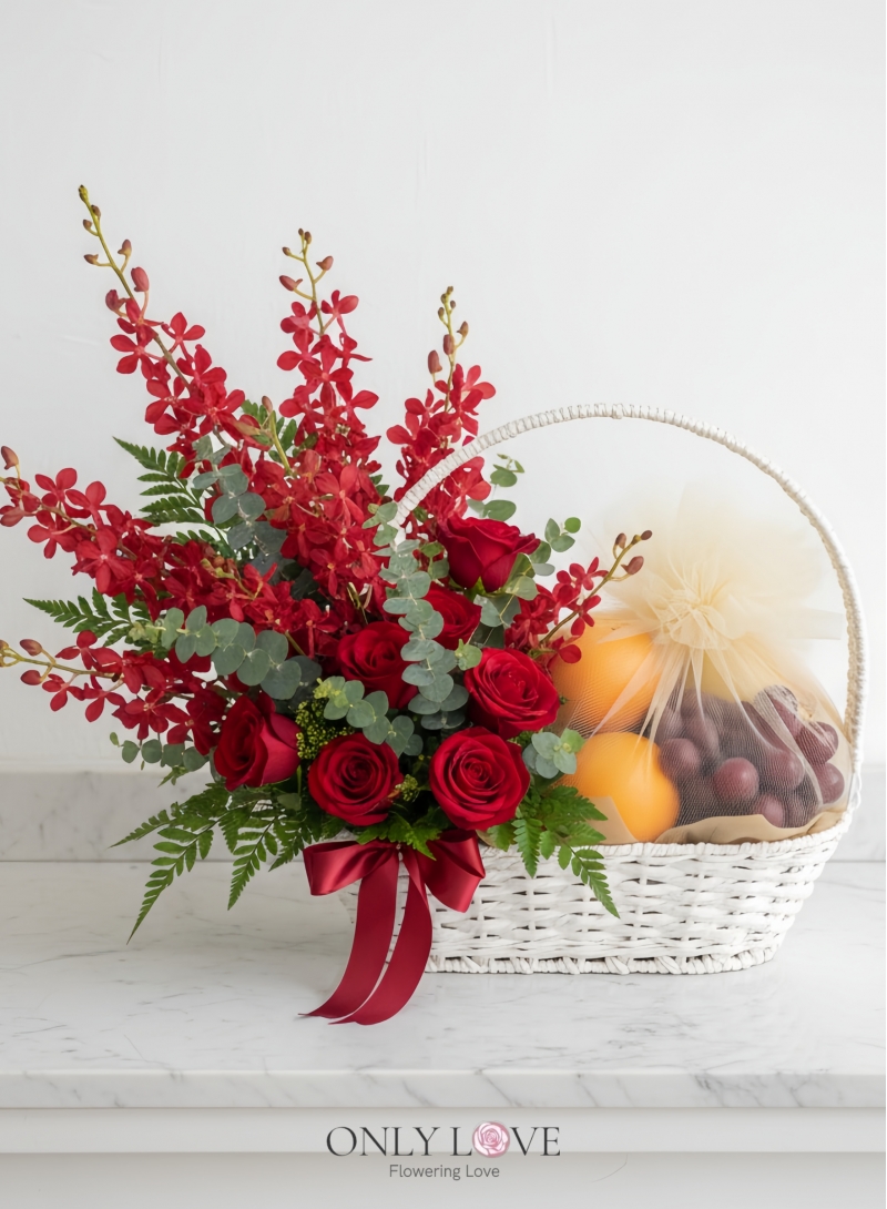 F34 Fruits & Flowers Basket