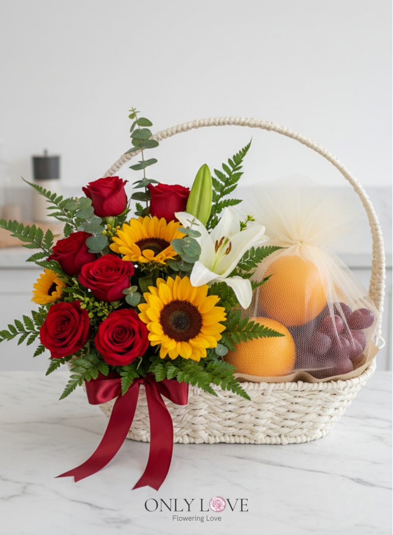 F28 Fruits & Flowers Basket