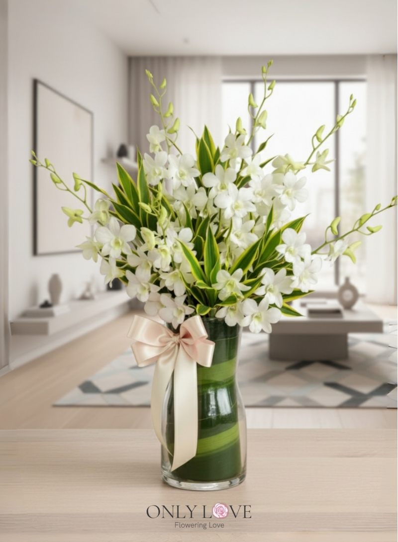 V39 Dendrobium Orchid in Vase