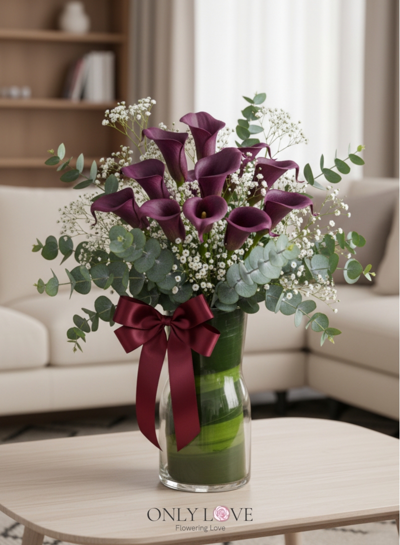 V27 Imported Calla Lilies in Vase