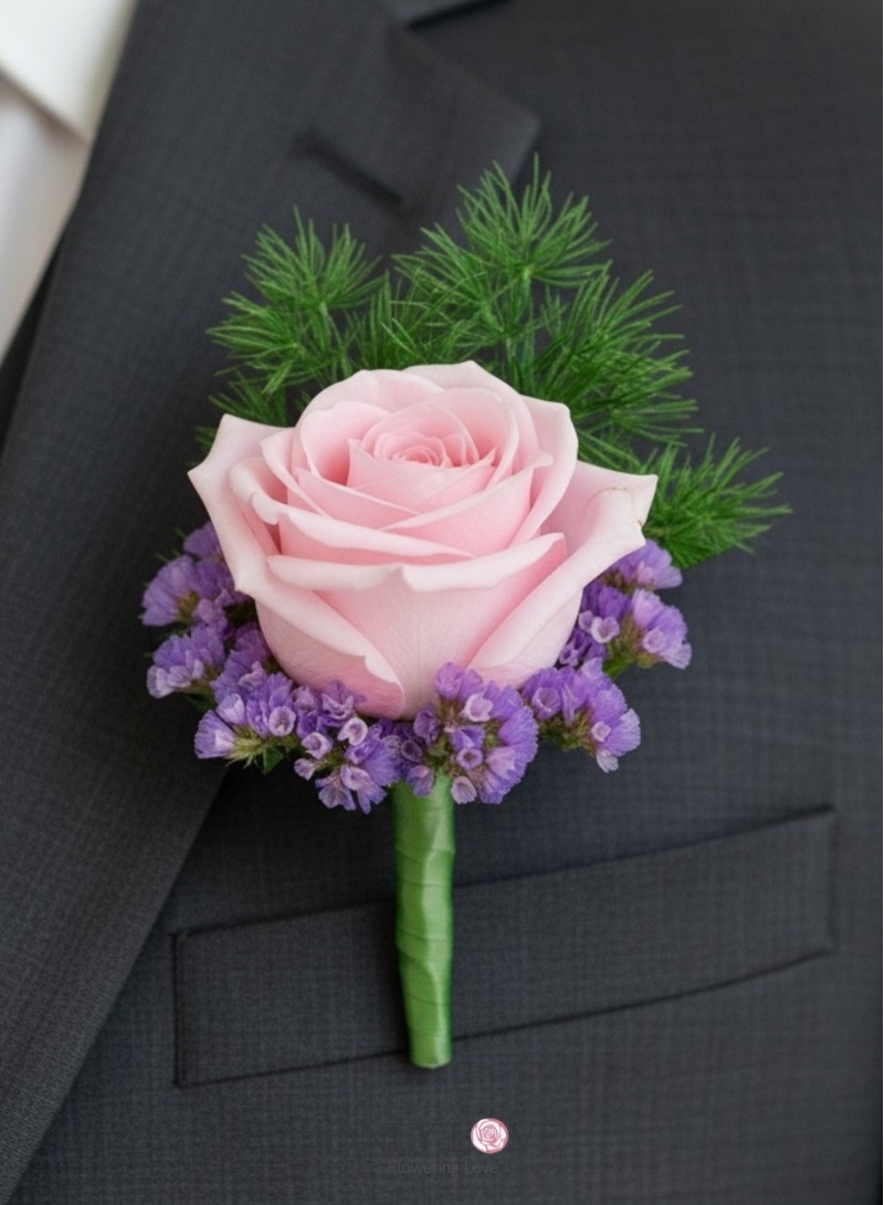 CB013 Rose Corsage Boutonniere