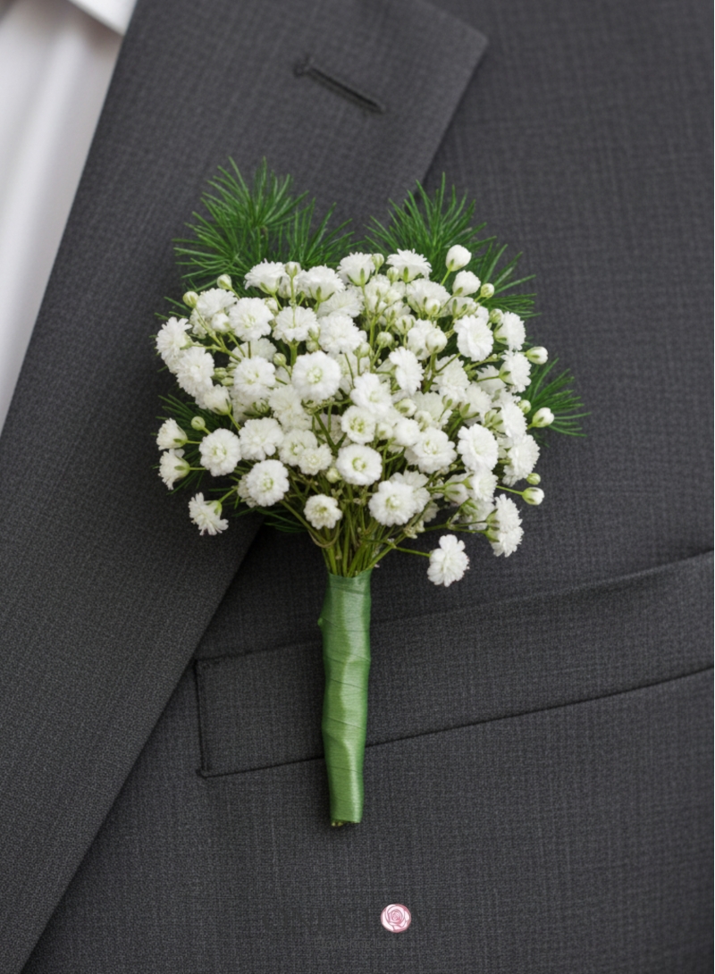 CB011 Baby Breath Corsages Boutonniere