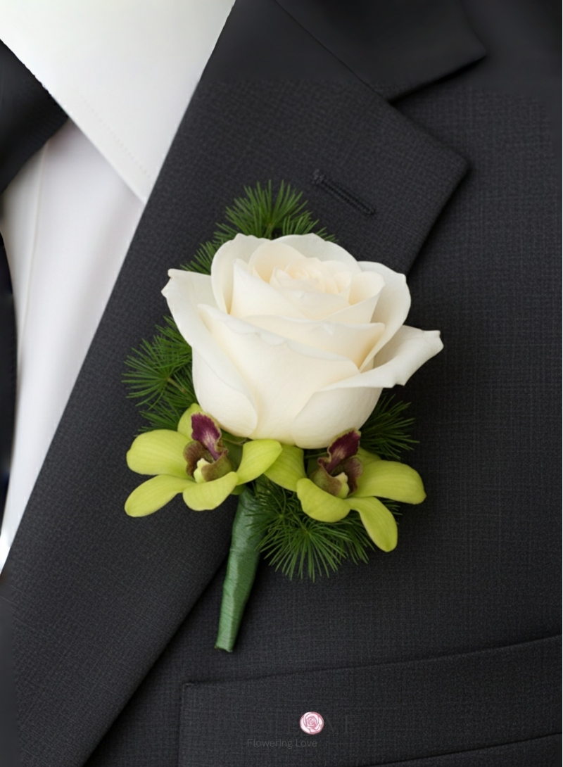 CB007 Rose & Orchids Corsages Boutonniere