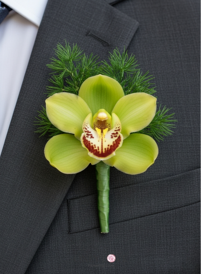 CB004 Cymbidium Orchid Corsages Boutonniere