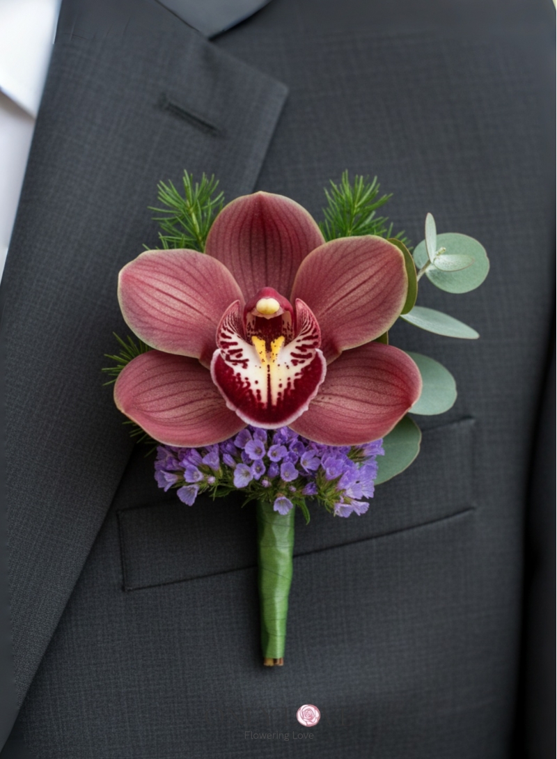 CB003 Cymbidium Orchid Corsages Boutonniere