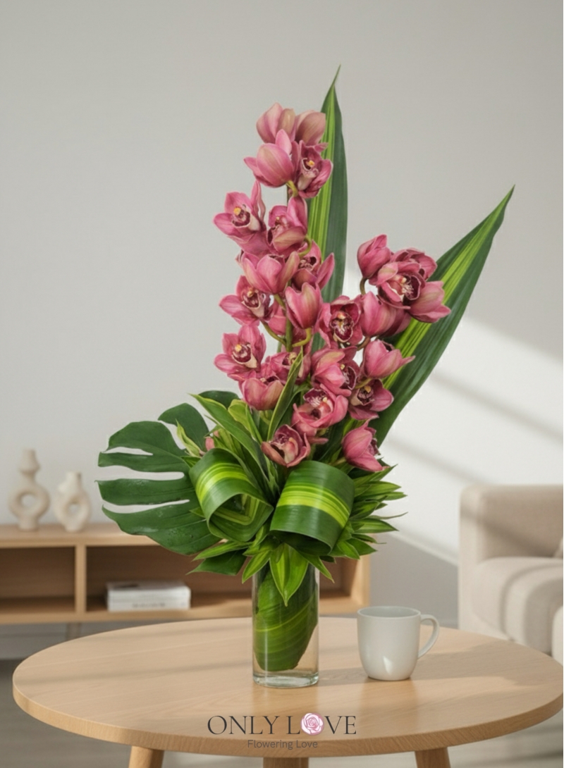 V15 Imported Cymbidium Orchid Vase