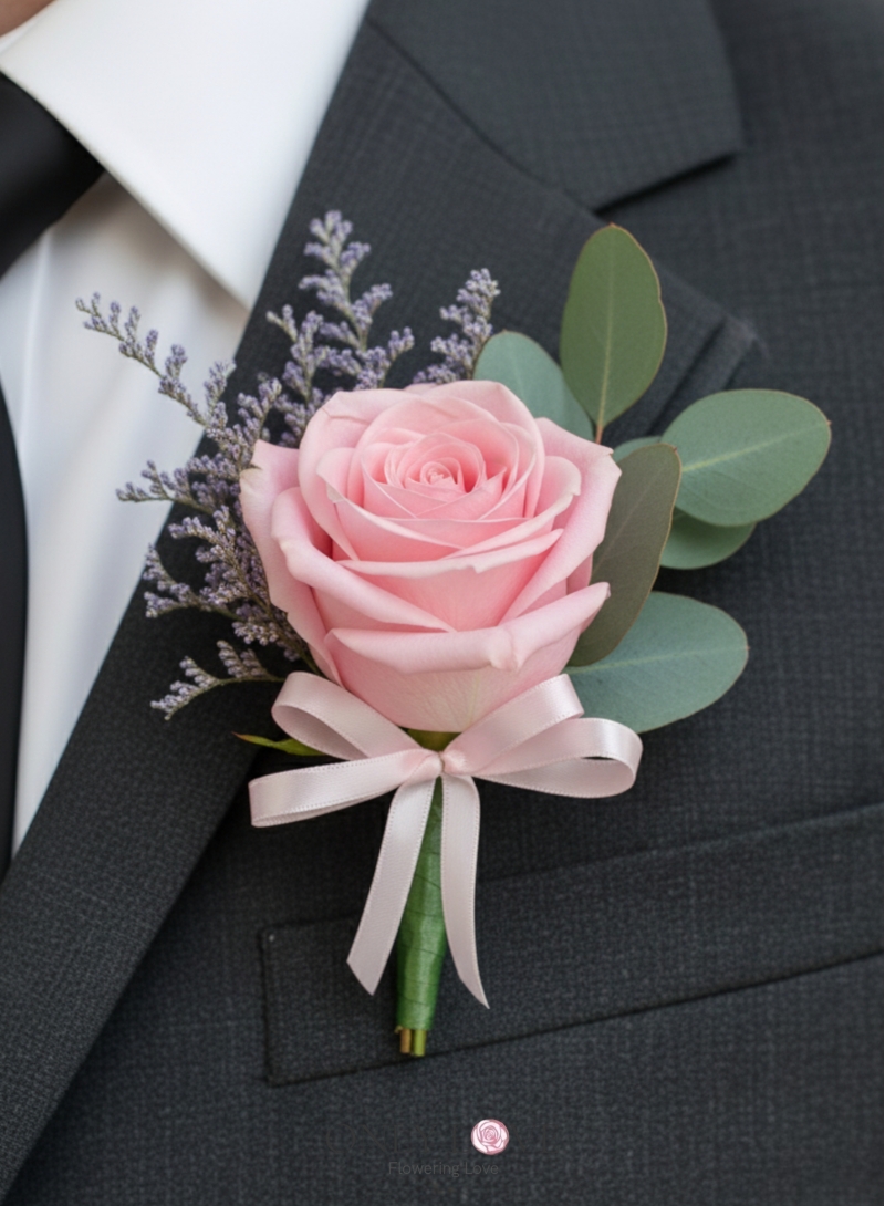 CB017 Rose Corsage Boutonniere