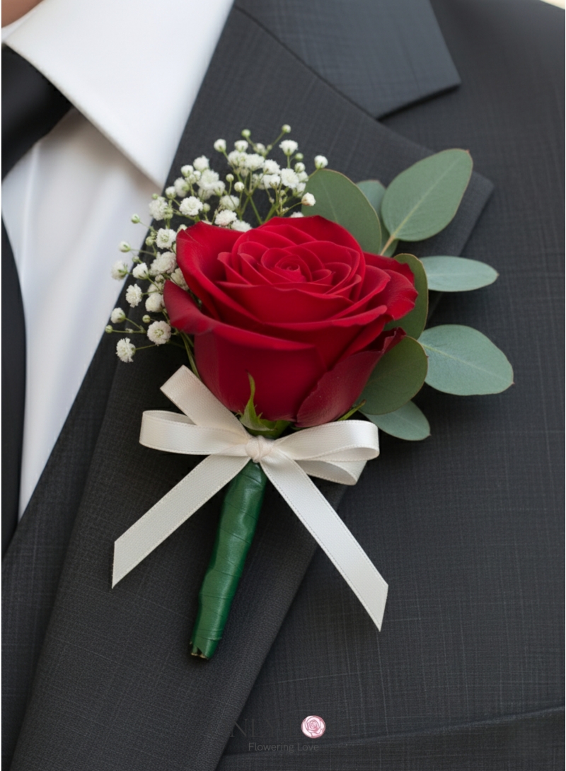 CB018 Rose Corsage Boutonniere
