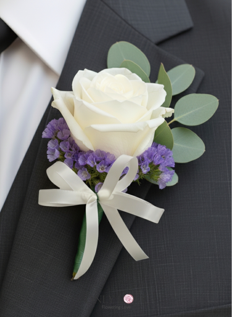 CB021 Rose Corsage Boutonniere