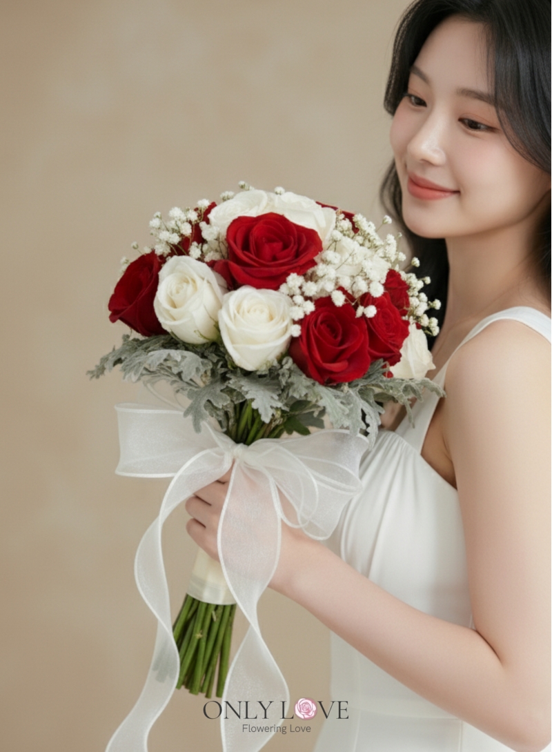 WB011 Roses Wedding Bridal Bouquet