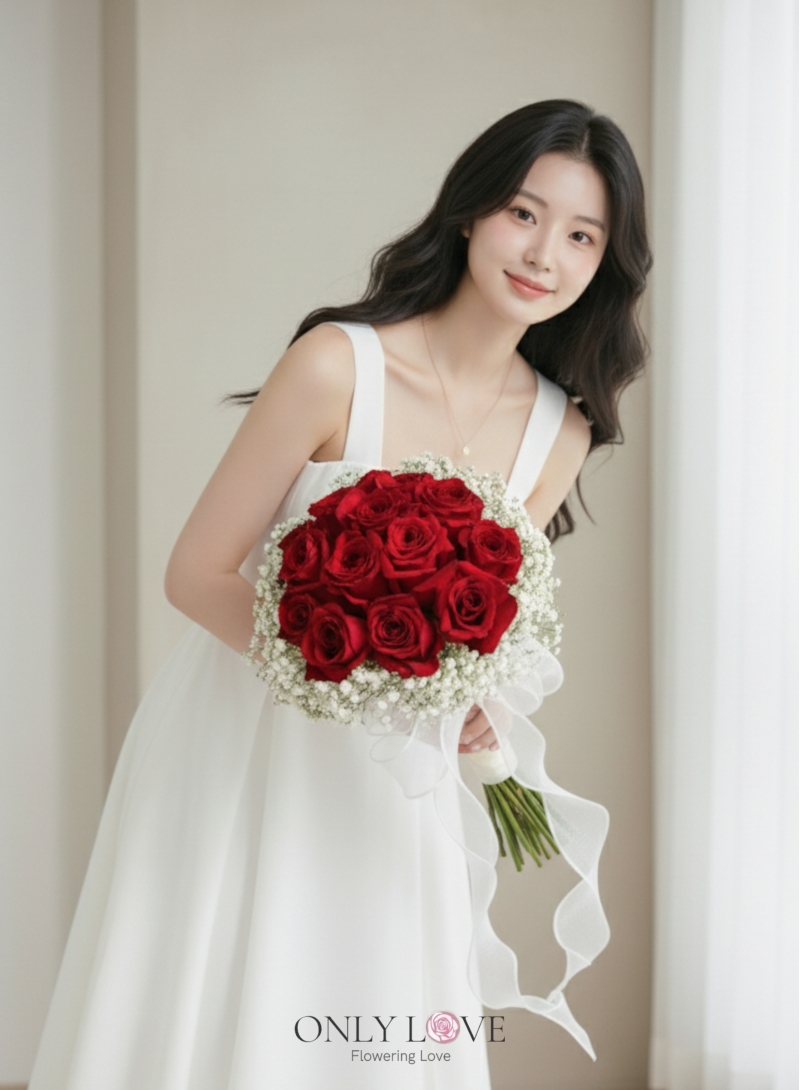 WB012 Roses Wedding Bridal Bouquet