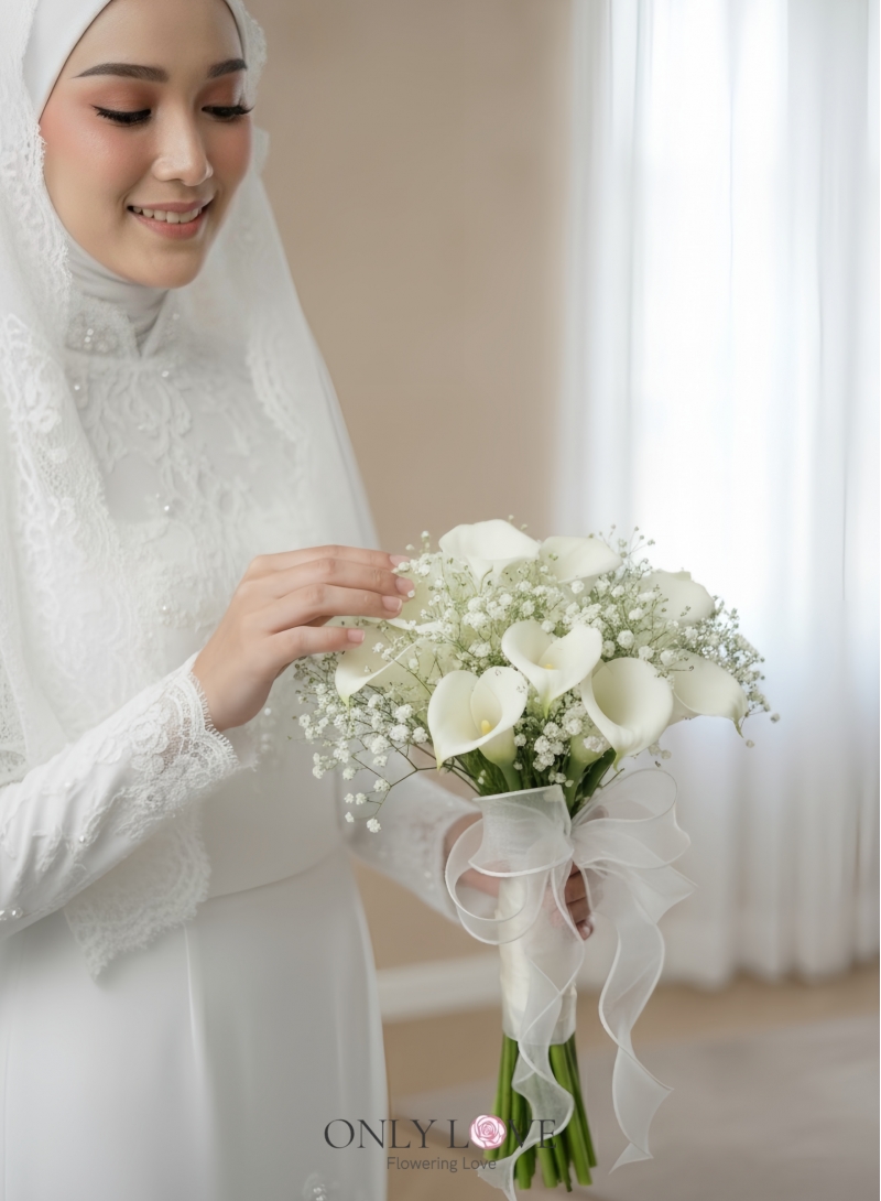 WB013 Calla Lilies Wedding Bridal Bouquet