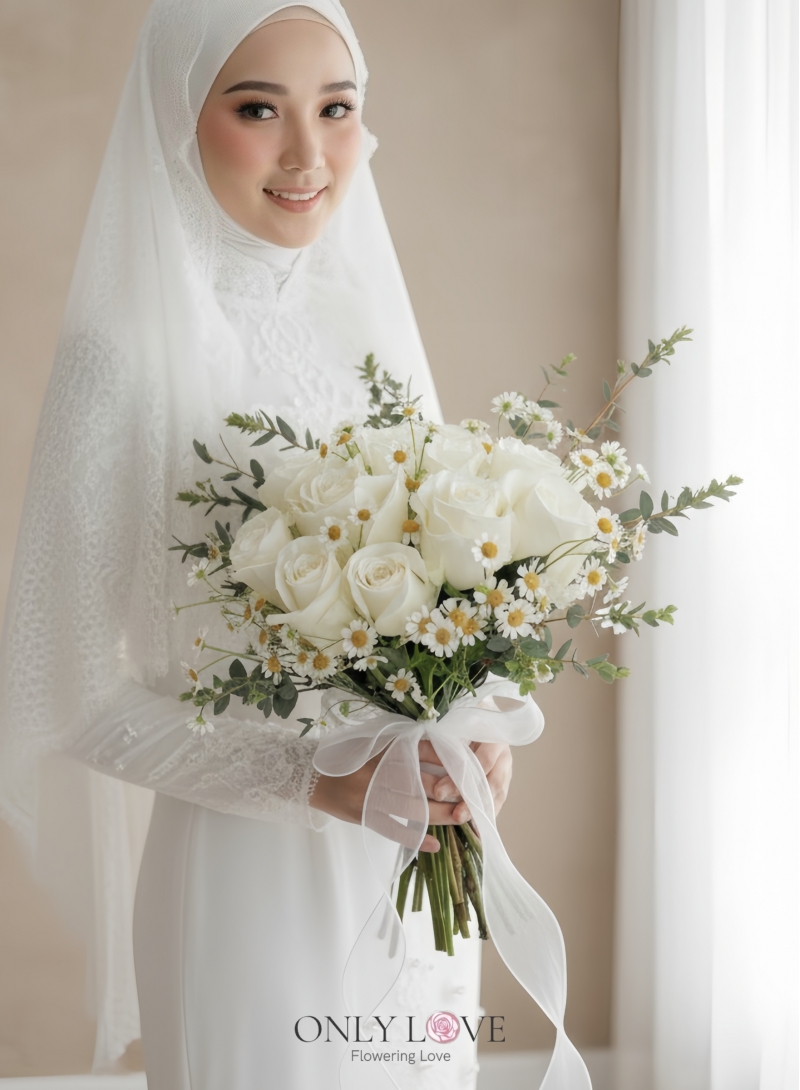 WB015 Roses Wedding Bridal Bouquet