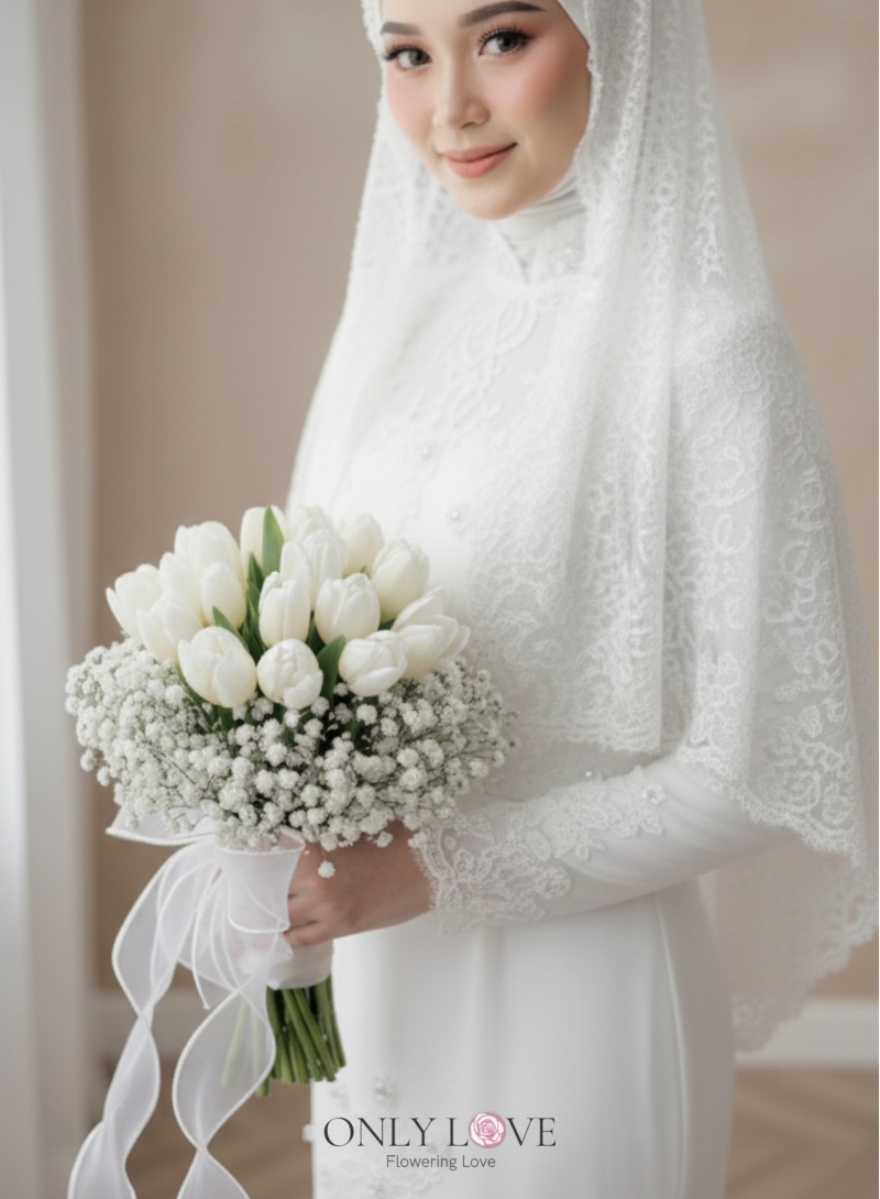 WB016 Tulip Wedding Bridal Bouquet